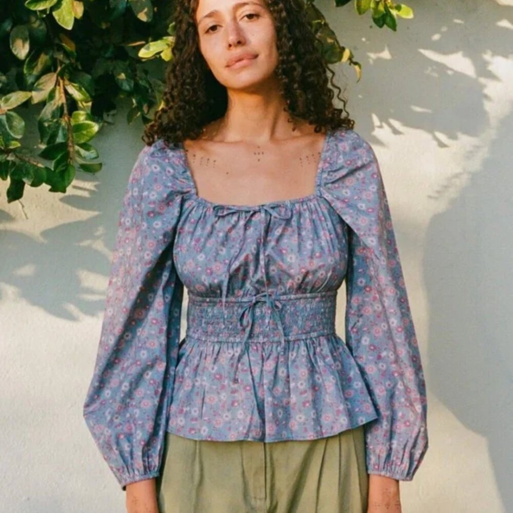 Christy Dawn The Sammi Blouse in "Lilac Blooms"